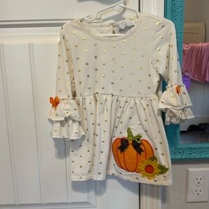 Rare edition pumpkin plaid shirt - thanksgiving or Halloween! Size 5/5T